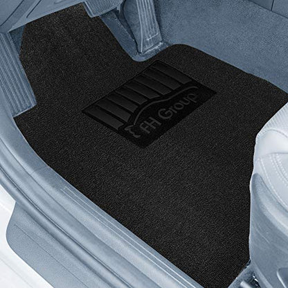 FH Group Car Floor Mats - DIY Ultra Waterproof Trimmable Non-Slip Vinyl Floor Mats, Solid Black