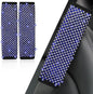 NBTEPEM 2 Pack Bling Car Seat Belt Covers, Diamond Seatbelt Shoulder Protection, Rhinestones Seat Belt Strap Cover Shoulder Pad, Universal Bling Car Interior Accessories Fit for Car/Truck/SUV(Blue) - color: Blue