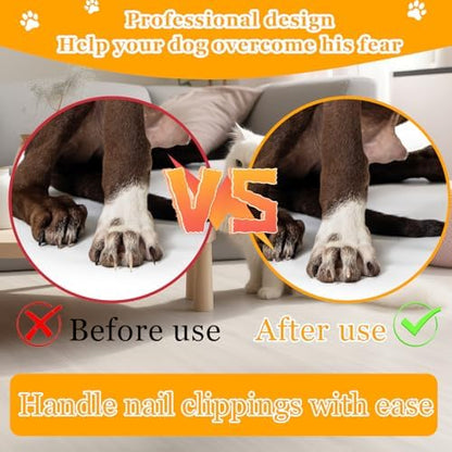 Dog Door Scratch Protector,Dog Nail File Board, Door Protector for Dog Scratching,self-Adhesive Instead of Emery Paper (13x9inch, Yellow)