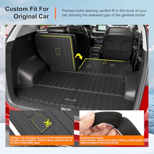 powoq Floor Mats Compatible with 2016-2021 Tucson Floor Liner Cargo Mat TPE Back Seat Protector Replacement for 2016 2017 2018 2019 2020 2021 Tucson Accessories (Trunk Mat+Backrest Mat+Floor Mats) - size: Compatible with Hyundai Tucson | 2016-2021