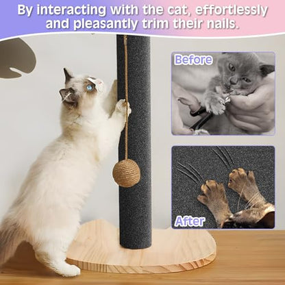 BNOSDM Self-Adhesive Dog Nail File Scratcher Emery Paper Cat Nail Scratch Board Replacement Sandpaper, Cuttable Pet Furniture Scratching Pad Protector for Door and Wall (17in*10ft, Black) - size: 17x118in-10ft