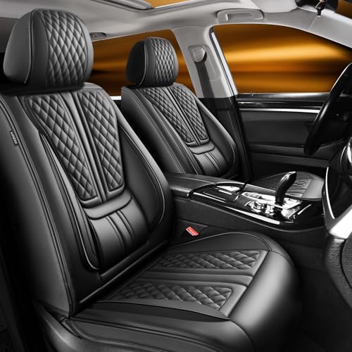 Fit EcoSport Car Seat Covers Compatible with Ford EcoSport 2018-2020 2021 2022.Full Coverage Waterproof Leather,Compatible with Airbag,All - Weather Seat Cushion Protector(Full Set, Black) - color: Full Set【G02 Black】, size: Fit for EcoSport 2018-2022