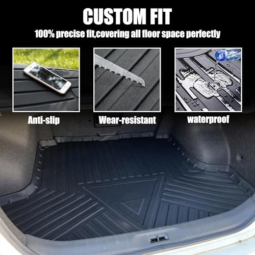 Trunk Mat Compatible with 2019-2026 Nissan Altima Cargo Liner TPE Waterproof Cargo Mat Replacement for 2021 2022 2023 2024 2025 2026 Altima Accessories - style: 9) for Nissan Altima 2019-2025 Cargo Liner