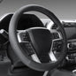 SEG Direct Car Steering Wheel Cover Universal Standard Size 14.5-15 inch, Black Microfiber Leather - color: Black, size: Standard size[14 1/2''-15'']