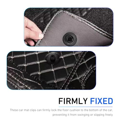 10 PCS Car Floor Mat Retaining Clips, Non-slip Fixing Carpet Buckle with Double-layer Gaskets, Waterproof Self-tapping Fastener, Universal Interior Clamp for Cars Trucks SUVs (Black)