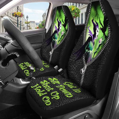 GENANY Evil Queen Car Seat Covers Set of 2, Breathable Front Seat Covers for Truck Sedan SUV, Movie Themed Car Accessories, Witchy Gift for Women Men - color: Evil Queen