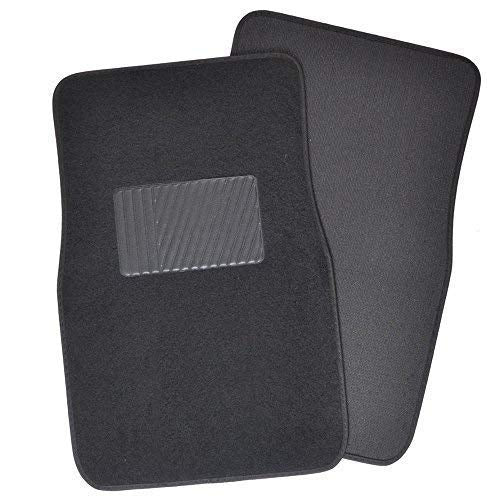 BDK InterLock Car Floor Mats - Secure No-Slip Technology for Automotive Interiors - 4pc Inter-Locking Carpet (Black) (826942129223) - color: Black