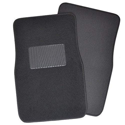 BDK InterLock Car Floor Mats - Secure No-Slip Technology for Automotive Interiors - 4pc Inter-Locking Carpet (Black) (826942129223) - color: Black