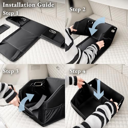 Car Seat Storage Organizer – Compact PU Leather Bin for Trunk, Front Seat, Back Seat & Car Floor