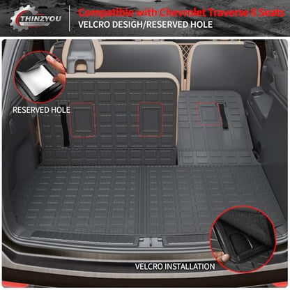 8 Seats Floor Mats Compatible with 2024 2025 2026 Chevy Traverse&GMC Acadia Cargo Liner Back Seat Cover Protector Caogo Mats 24-25 Chevrolet Traverse Accessories (Floor Mats Set of 9PCS) - style: For Chevrolet Traverse 8-Seater | 2024-2026