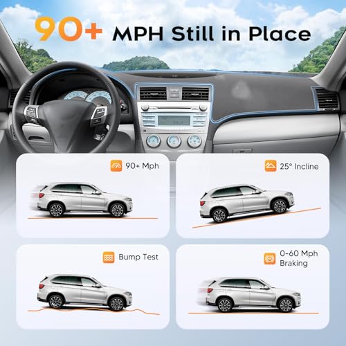 CARTIST Gray Dash Cover for 2007-2010 2011 Toyota Camry Dashboard Cover Accessories Premium Anti-Glare Sun Shade Camry Dash Mat Non-Slip&Airbag Safe Interior Protector