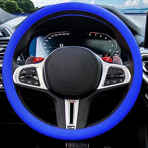 JDDRY Car Steering Wheel Cover,Silicone Steering Wheel Protector,Universal Fit Automotive Steering Wheel Cover, Steering Wheel Protective Cover(Royal Blue,1PC) - color: Royal Blue