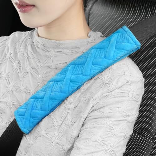 2-Pack Universal Car Seat Belt Pads Cover for A More Comfortable Driving, Seat Belt Shoulder Strap Covers Harness Pad for Car Interior Accessories(Blue) - color: blue