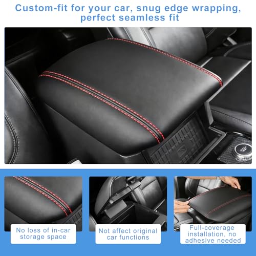 for 2020-2024 2025 2026 Ford Explorer Center Console Cover for 2020-2026 Ford Explorer XLT/Limited/ST/ST-Line/Timberline/Tremor/Platinum/King Ranch Accessories, Middle Console Armrest Cover - style: Style A