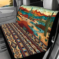 WELLFLYHOM Tribal Cactus Car Seat Cover Rear Bench Seat Covers for Truck SUV Aztec Universal Fit Car Accessories Auto Bench Seat Cover - color: Tribal Cactus