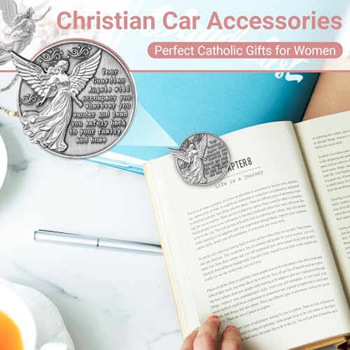 Guardian Angel Visor Clip for Car - A for New Drivers! Christian Car Accessories & Catholic Gifts for Women, Faith-Infused Journey Companion 1PCS - size: 1PCS