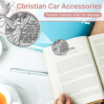 Guardian Angel Visor Clip for Car - A for New Drivers! Christian Car Accessories & Catholic Gifts for Women, Faith-Infused Journey Companion 1PCS - size: 1PCS