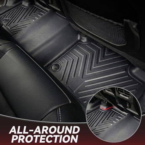 YITAMOTOR Floor Mats & Cargo Mats for Jeep Grand Cherokee 2022-2026 (Include 4xe NOT for L or WK), All Weather Custom Fit TPE Rubber Mat, Rugged Cherokee Accessories, Anti-Slip Floor Liners Set, Black - style: 2022-2026 Jeep Grand Cherokee (Not for L/WK)