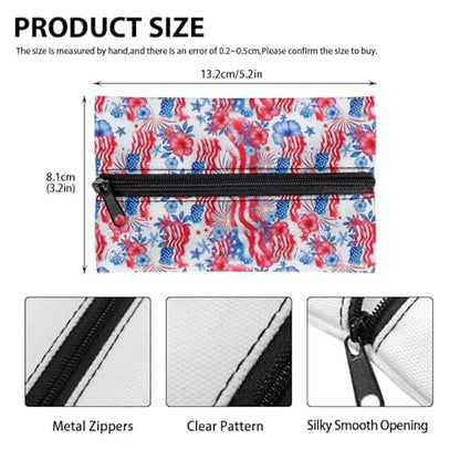 American Flag Daily Items Holder, Small Purses Tissue Pouch Zipper Enclosed Easy to Carry Car Tissue Packs Convenient Organizer Fashion Daily Items - color: American Flag 01
