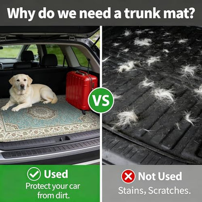 Car Trunk Mat - Universal Size 29" x 39", Bohemian Style Cargo Liner, Car Accessory for SUVs/Sedan/Wagons, Durable Protective Mat, Trunk Liner for Families/Travel Enthusiasts - style: Bohemian style-2
