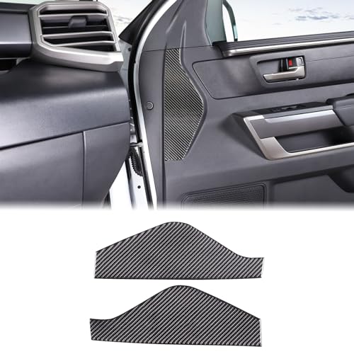 Aunginsy Car Inner Door Anti-Collision Cushion Protector Stickers Compatible with Toyota Tundra/Sequoia 2022 2023 2024 Truck Real Carbon Fiber Decorative Sticker Protection Cover Interior Accessories - size: Inner Door Anti-collision Cushion Sticker