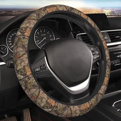 Hunting Camo Elastic Steering Wheel Cover Non-Slip Breathable Steering Wheel Protector Fit Auto, Suvs, Truck - color: Hunting Camo