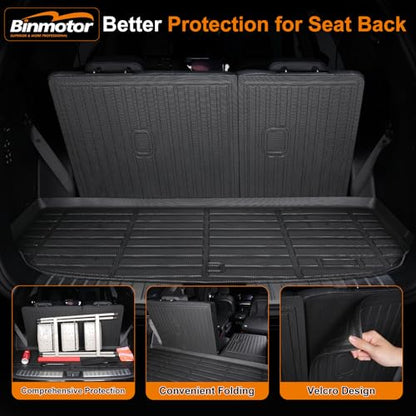 Binmotor-All Weather Floor Mats & Cargo Liner for Volkswagen Atlas 2018-2026(6 Passenger Bucket Seating), 3 Rows Full Set Car Mats TPE, Heavy Duty Car Floor Liners Guard for VW Atlas Accessories - style: 1) Car Mats for VW Atlas 6 Seats (2018-2026) full s
