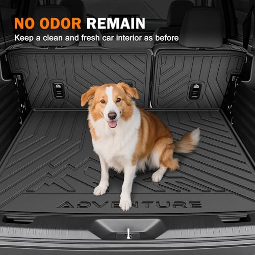 KUST Trunk Cargo Mat for Honda Passport 2026, Rear Trunk Liner with Seat Back Protector for Passport Accessories TPE Rubber High Edge - style: Passport 2026 │ Trunk + Backrest Mat