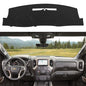 Dashboard Dash Cover Mat for Chevy Chevrolet Silverado 2014 2015 2016 2017 2018 Polyester Custom Fit Silverado Dash Cover Black Trim (Silverado 2014-2018, Black) - size: Chevy Silverado 2014-2018