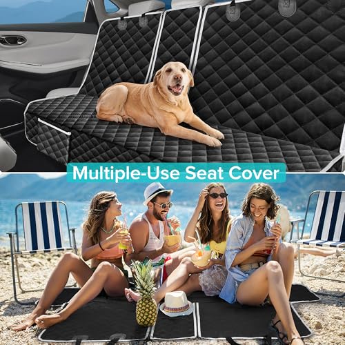 Dog Car Seat Cover Compatible with Honda CRV CR-V Toyota RAV4 Back Seat, Pet Bench Backseat Covers with Non-Slip Backing for Small-Mid Sized SUVS and Sedans