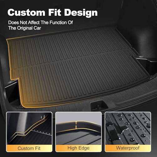 AOMSAZTO Floor Mats & Cargo Liner for 2019-2025 2026 Chevy Blazer (Not for EV) - 1st & 2nd Row All Weather Protection Floor Liners Waterproof Car Trunk Mat for Chevrolet Blazer