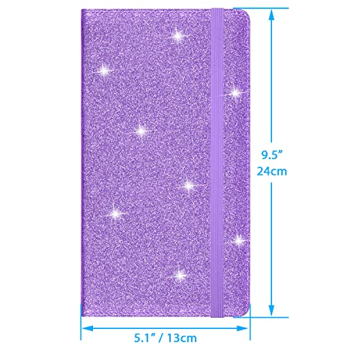 Wisdompro Car Document Holder Organiser, PU Leather Vehicle Insurance and Registration Holders Wallet Case for ID Card, Driving Licence, Key Contact Information Cards - color: Glitter Purple