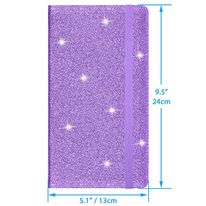 Wisdompro Car Document Holder Organiser, PU Leather Vehicle Insurance and Registration Holders Wallet Case for ID Card, Driving Licence, Key Contact Information Cards - color: Glitter Purple