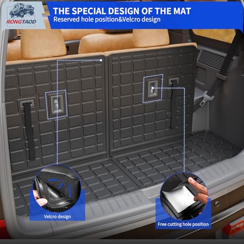 Cargo Mat Compatible with 2024 2025 2026 Hyundai Santa Fe Trunk Mat Cargo Mat Cargo Liner All Weather Santa Fe Accessories (Trunk Mat with Backrest Mat)