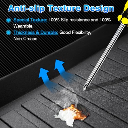 Cargo Mat for Nissan Rogue S | SV | SL 2021-2025 2026 (No Sport Model) Cargo Liner TPE All Weather Trunk Mat for Nissan Rogue Accessories - size: 5)Nissan Rogue 2021-2026 (No Sport Model)