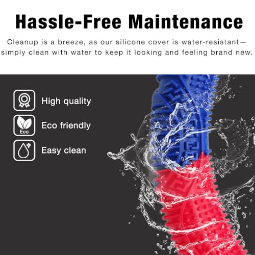 SEGADEN Massage Grip Soft Silicone Car Steering Wheel Cover Universal Anti-Slip Design 13-16 inch Protective Case Three Color Matching - color: Three Color Matching