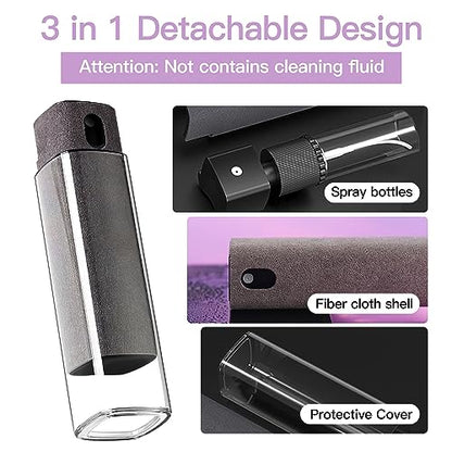 CUIUD Touchscreen Screen Cleaner Kit 2 Pcs, Phone, Tablet and Car Screen Cleaner, Two in One Spray and Microfiber Cloth(2 Pack Pink) - color: 2 Pcs Pink