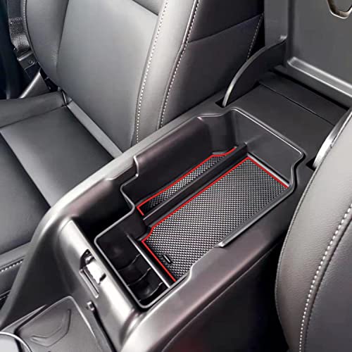 Compatible with Center Console Tray Chevy Colorado/GMC Canyon Accessories 2015-2020 2021 2022 - Red Trim - color: Red Trim