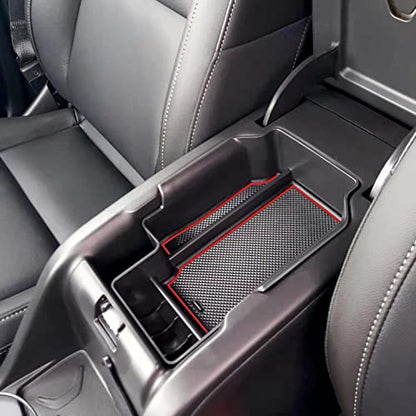 Compatible with Center Console Tray Chevy Colorado/GMC Canyon Accessories 2015-2020 2021 2022 - Red Trim - color: Red Trim