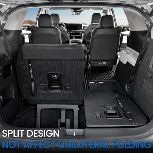 Floor Mats Set for 2022-2025 2026 Kia Carnival 8 Seats(Gas Only), All Weather TPE Backrest Mat Trunk Lower Well Mat Cargo Liner Door Sill Guards Accessories