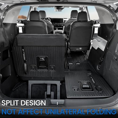 Floor Mats Set for 2022-2025 2026 Kia Carnival 8 Seats(Gas Only), All Weather TPE Backrest Mat Trunk Lower Well Mat Cargo Liner Door Sill Guards Accessories