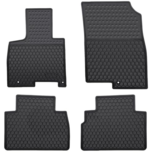 Car Floor Mats Custom Fit for Hyundai Tucson 2026 2025 2024 2023 2022 (Not Fit Hybrid & PHEV) Odorless Washable Heavy Duty Rubber (All Weather) Floor Liners Front and Rear Row Set Black