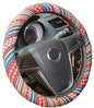 Large Ethnic Style Coarse Flax Cloth Automotive Steering Wheel Cover Anti Slip and Sweat Absorption Auto Car Wrap Cover (15.25''-16'', D) - color: D, size: 15.25 - 16 inches