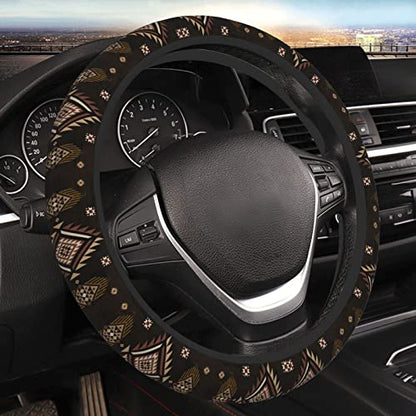 Southwest Pattern American West Steering Wheel Cover Anti-Slip,Sweat Absorption Universal 15 inch Steering Wheel Covers Cute car Accessories for Men Women - color: 7