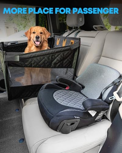 Kohree Dog Car Seat Cover for Medium Large Dogs, Hard Bottom Dog Car Seat Cover for Back Seat Waterproof 600D Car Hammock for Dogs Pet Back Seat Extender for Cars SUV Truck - Upgraded Version - size: M: Double Seat