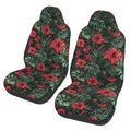 Red Hibiscus Car Seat Cover Bucket Seat Cushion Front Auto Seat Cover Car Bucket Seats Protector Covers Universal fit for SUV Sedan Van Aloha Palm Leaf Monstera Car Accessories - color: Red Hibiscus