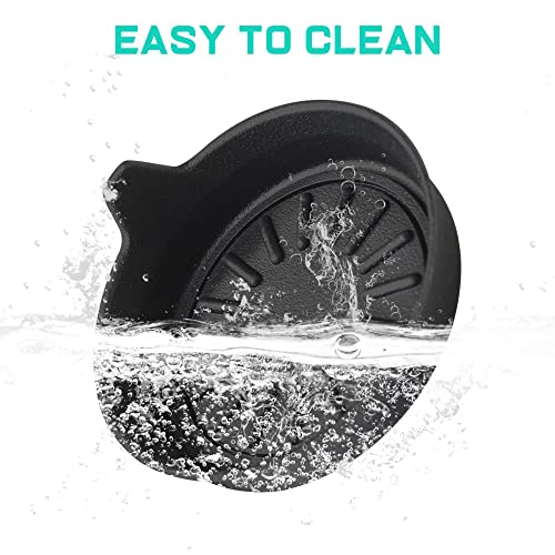 Seven Sparta Car Coasters for Cup Holders, Silicone Universal Vehicle Coasters, Set of 4 Pack, 3-1/8" Diameter (Black)