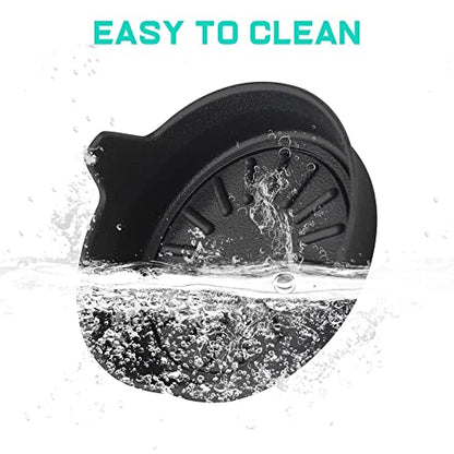 Seven Sparta Car Coasters for Cup Holders, Silicone Universal Vehicle Coasters, Set of 4 Pack, 3-1/8" Diameter (Black)