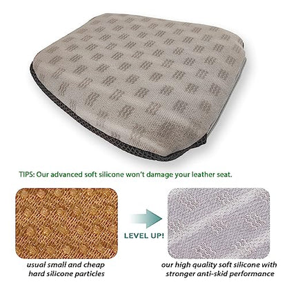AEROiVi 17.7" L × 16.9" W × 3" H,Car Booster Seat Cushion Raise The Height for Short People Driving, Breathable 3D Air Mesh, 3 Inch Booster Seat, Non-Slip Bottom, Car Seat Pad with Truck,Cars,SUVs - size: 3 inch thick
