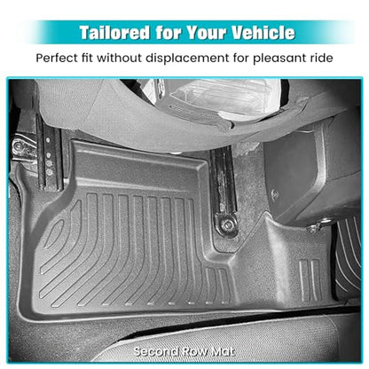 FREEMOTOR802 Compatible with 2012-2018 Ford Focus Floor Mats, Black 3D Molded Carpets Liner 1st 2nd Row Pad 3PC TPE Thermo Plastic Elastomer All Weather Protector - size: For Ford Focus (Except RS/Electric) 2012-2018